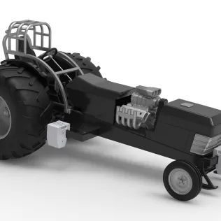 Vintage Pulling tractor Version 3 Scale 1:25 - Model thumbnail 21