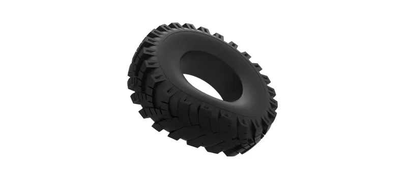 Military Ural tire OI-25 deflated Scale 1:25 - Model preview 8