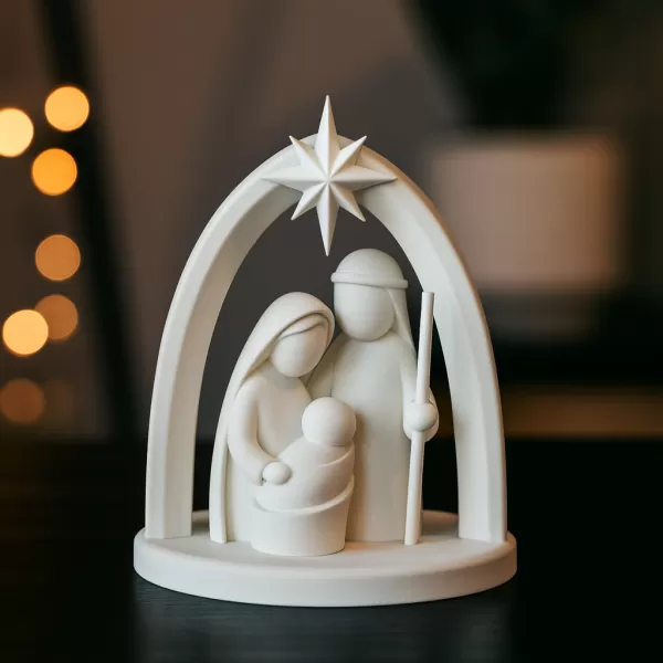Modern Nativity Scene | Holy Family Christmas Decor | Minimal - Model preview 6