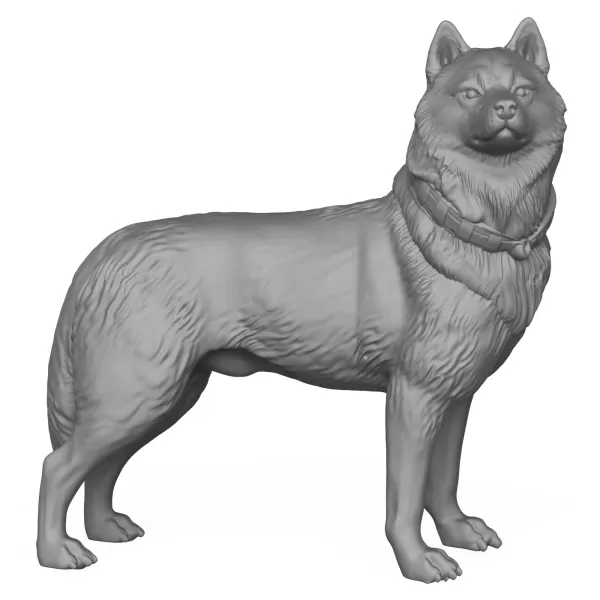 3D Printable Dog Standing Pose Statue - Model preview 3