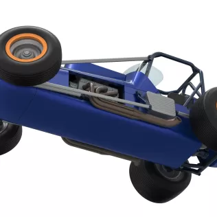 Dirt Silver Crown Champ car while turning Scale 1:25 - Model thumbnail 3