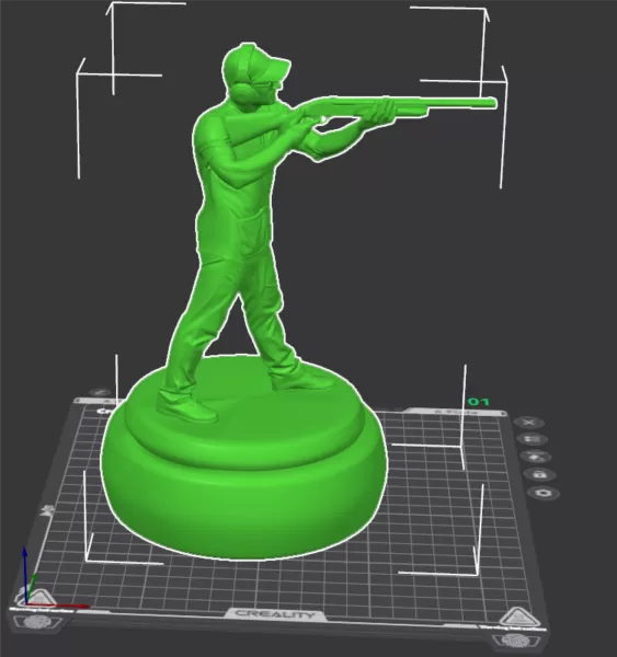 Clay Shooting 3D Character – Premium Printable STL + Blender Fil - Model preview 12