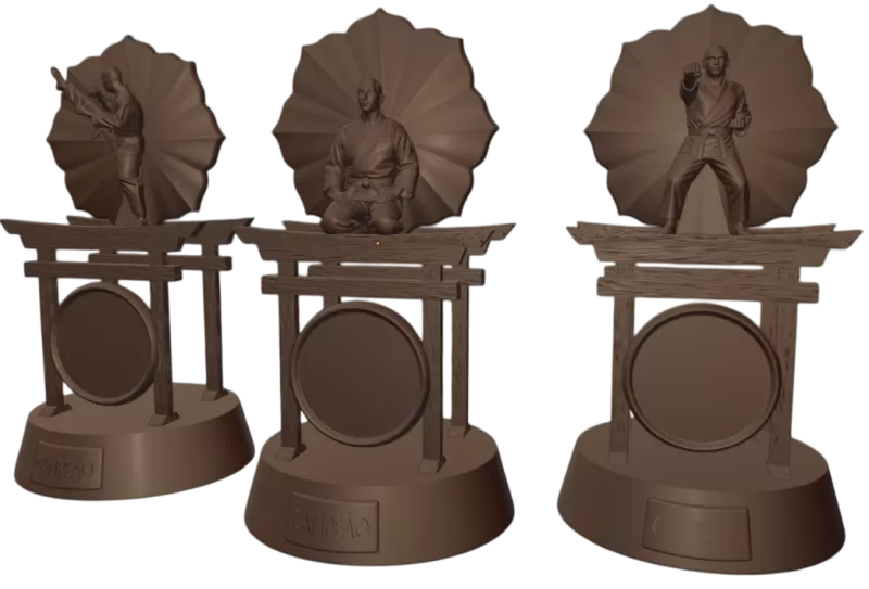3D Karate Trophy Kit - Print the Win! - Model preview 2