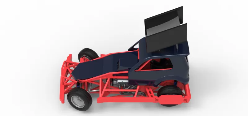 New Zealand Superstock car while turning Version 5 Scale 1:25 - Model preview 10