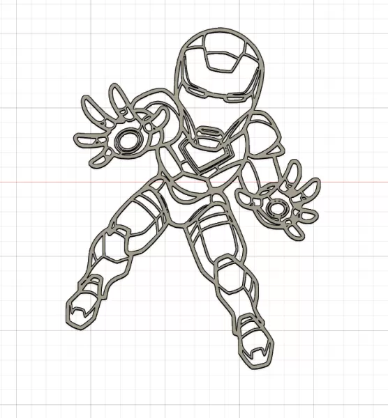 Silhouette Iron Man - Marvel Wall Art - Model preview 1