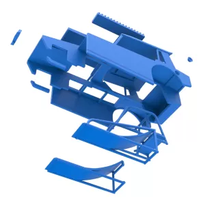 Shell of Vintage Dirt Modified stock car Version 6 Scale 1:25 - Model thumbnail 19