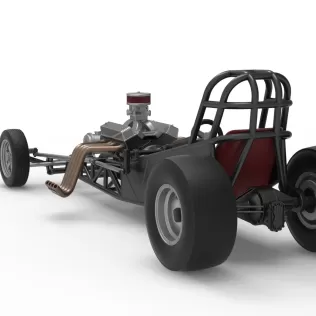 Vintage Front engine dragster Base Version 5 Scale 1:25 - Model thumbnail 13