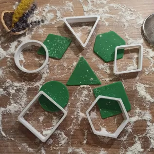 Basic Shaped Cookie Cutter Set, Clay-Fondant Cutters, Geometric - Model thumbnail 5