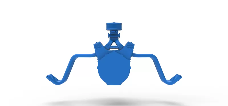 Engine V8 for vintage dragster Version 9 Scale 1:25 - Model preview 12