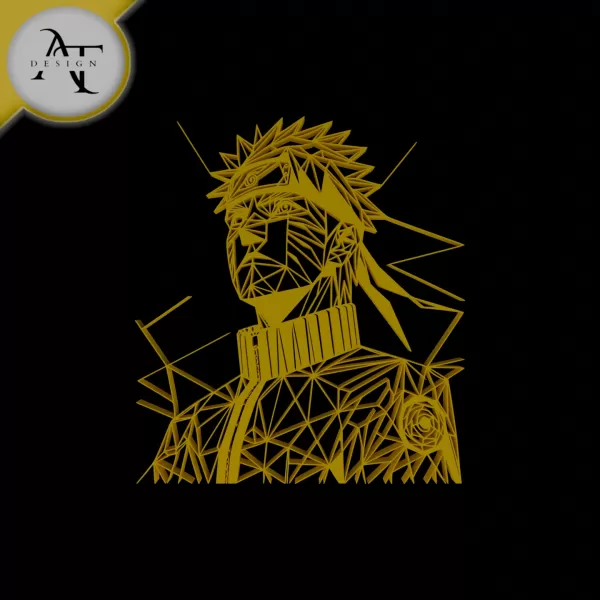 Naruto Uzumaki - Geometric - 2D Wall Art Decor - Model preview 1