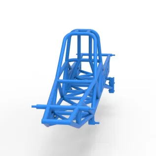 Frame of Vintage Mud dragster Scale 1:25 - Model thumbnail 4