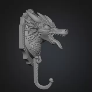 Dragon Wall Hook – STL File for 3D Printing - Model thumbnail 11