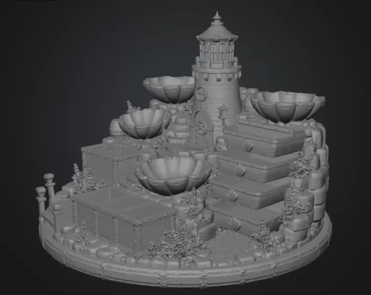 Lighthouse Jewelry Organizer STL File for 3D Print - Model preview 13