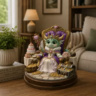 Royal Dragon Queen STL File for 3D Print - Model thumbnail 2