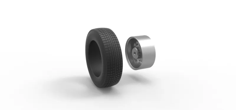 Car wheel 11 Scale 1:25 - Model preview 11