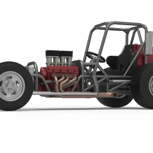 Dirt Silver Crown Champ car Base Version 2 Scale 1:25 - Model thumbnail 2