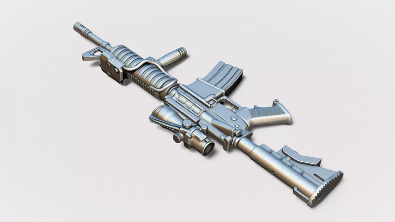 M4 SOPMOD with ACOG - Model preview 5