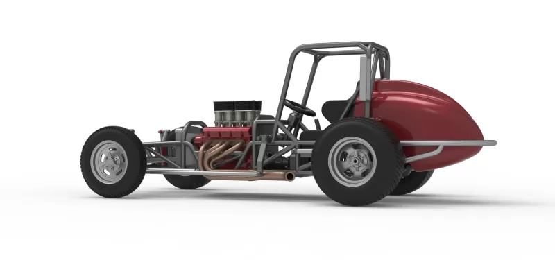 Dirt Silver Crown Champ car Base Version 2 Scale 1:25 - Model preview 13