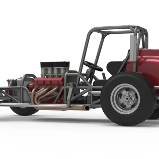 Dirt Silver Crown Champ car Base Version 2 Scale 1:25 - Model thumbnail 13