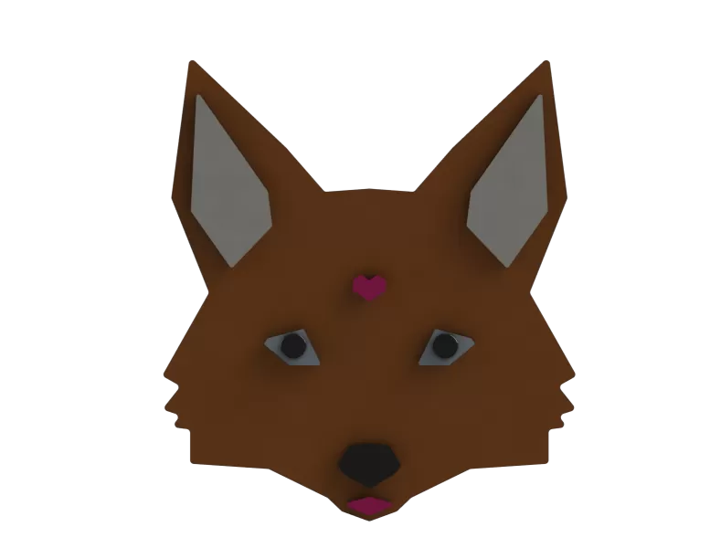 Geometric Low-Poly Fox Wall Decor – 3D Print Ready (Engineered M - Model preview 2