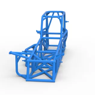 Frame of Vintage Supermodified stock car Version 3 Scale 1:25 - Model thumbnail 4