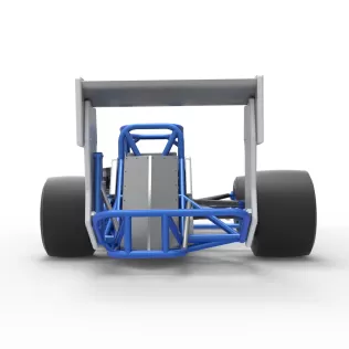 Supermodified front engine race car V4 Scale 1:25 - Model thumbnail 16
