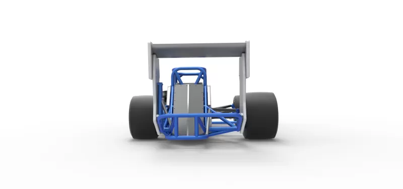 Supermodified front engine race car V4 Scale 1:25 - Model preview 16