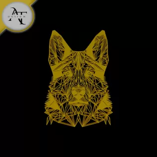 Dog - Geometric - 2D Wall Art Decor