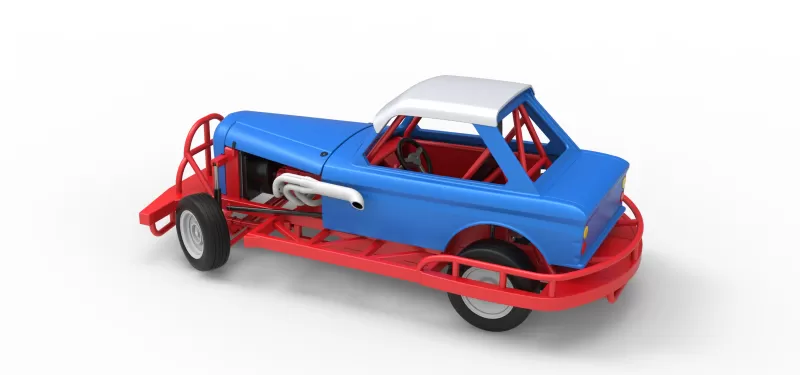 New Zealand Vintage Stock car while turning Scale 1:25 - Model preview 12