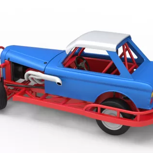 New Zealand Vintage Stock car while turning Scale 1:25 - Model thumbnail 12