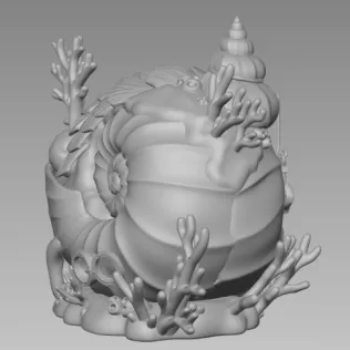Ocean Shell House – STL File for 3D Printing - Model thumbnail 7
