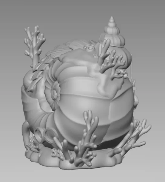Ocean Shell House – STL File for 3D Printing - Model preview 7