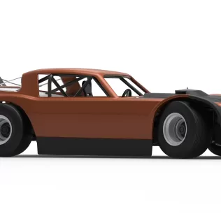 Vintage Dirt late model Race car V4 while turning Scale 1:25 - Model thumbnail 25