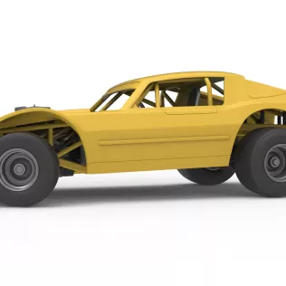 Vintage Dirt late model Race car V2 while turning Scale 1:25 - Model thumbnail 2