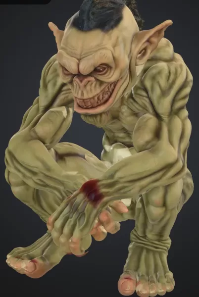 Orc sitzend - Model preview 1
