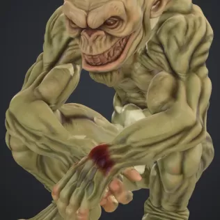 Orc sitzend - Model thumbnail 1
