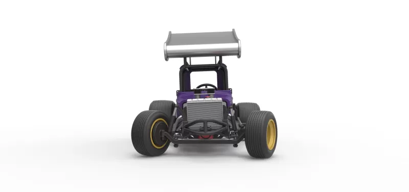 Vintage Winged Supermodified for Dirt while turning Scale 1:25 - Model preview 7