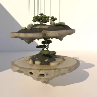 Floating_Bonsai island - Model thumbnail 1