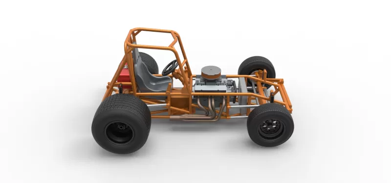 Vintage Sprint car Base Version 2 Scale 1:25 - Model preview 23