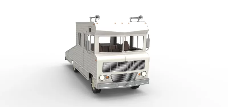 Vintage Transporter truck for Race car Version 7 Scale 1:25 - Model preview 29