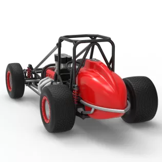 Dirt Silver Crown Champ car Base Scale 1:25 - Model thumbnail 14