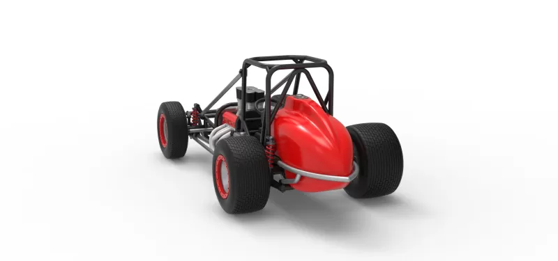 Dirt Silver Crown Champ car Base Scale 1:25 - Model preview 14