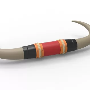 Bull horns for car ot truck Version 4 Scale 1:25 - Model thumbnail 9