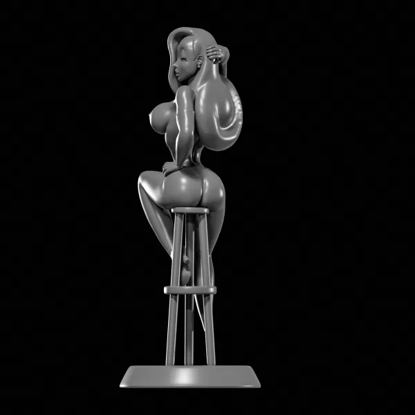 Naked Jessica Rabbit STL File for 3D Printing - Model preview 2