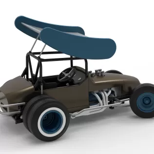 Vintage Winged Supermodified for Dirt while turning V2 1:25 - Model thumbnail 20