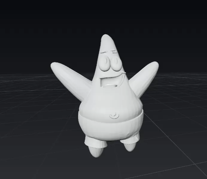 ⭐ Patricio, bob esponja – Figura Fan Art 3D para Impresión - Model preview 2