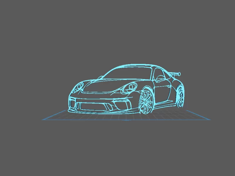 Porsche - 911 GT3 Wall Art - Model preview 1