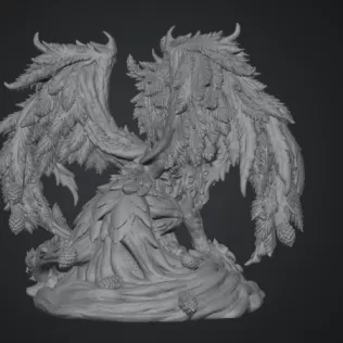 Ancient Forest Guardian Dragon STL File for 3D Print - Model thumbnail 16