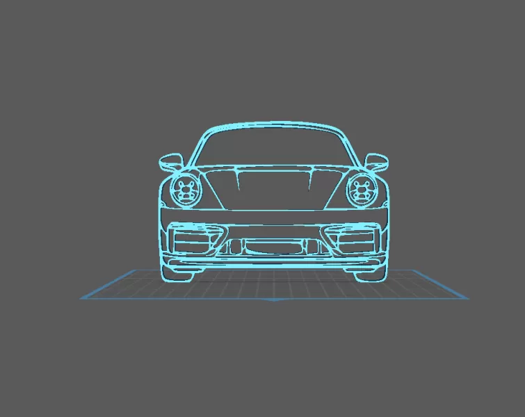 Porsche - 911 Modele 992 Wall Art - Model preview 1