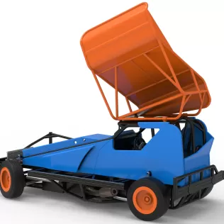 BriSCA Formula 1 Stock Car for Dirt while turning V2 Scale 1:25 - Model thumbnail 12